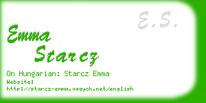 emma starcz business card